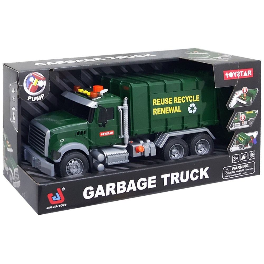 Canem Oyuncak Sürtmeli Sesli Işıklı Çöp Kamyonu 666-53P-Oyuncak Kamyon