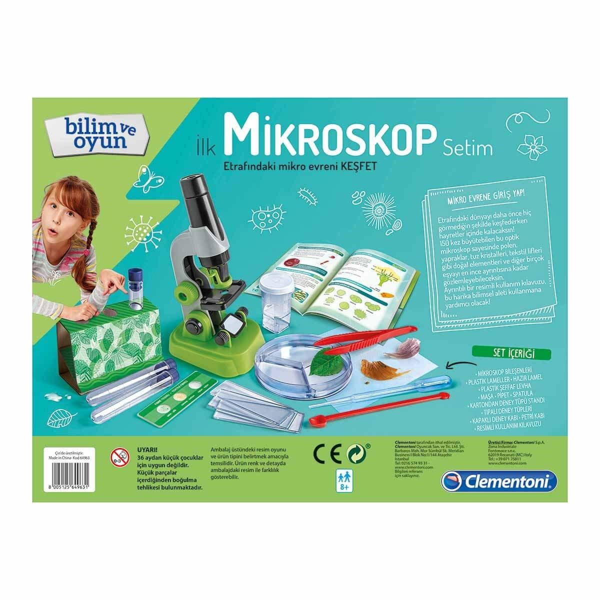 Clementoni Bilim ve Oyun - İlk Mikroskop Setim 64963-Akıl Oyunları