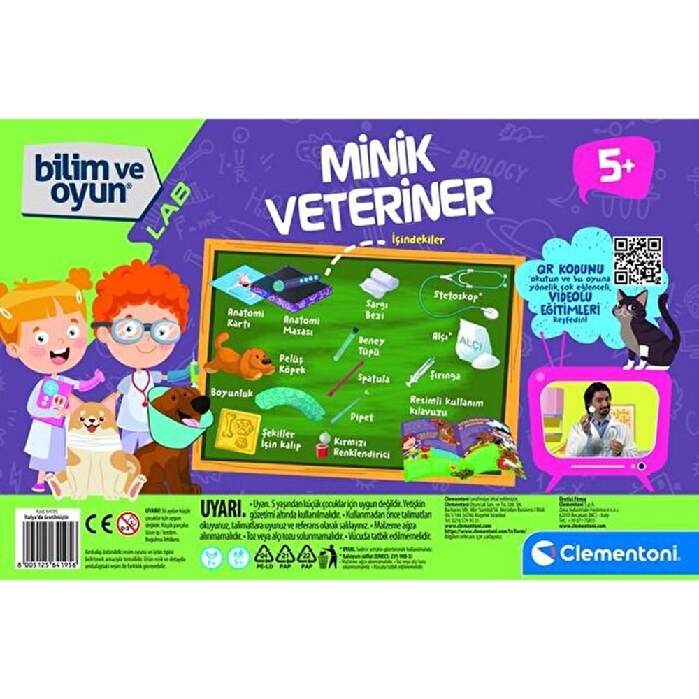 Clementoni Bilim ve Oyun Minik Veteriner 64195-Akıl Oyunları