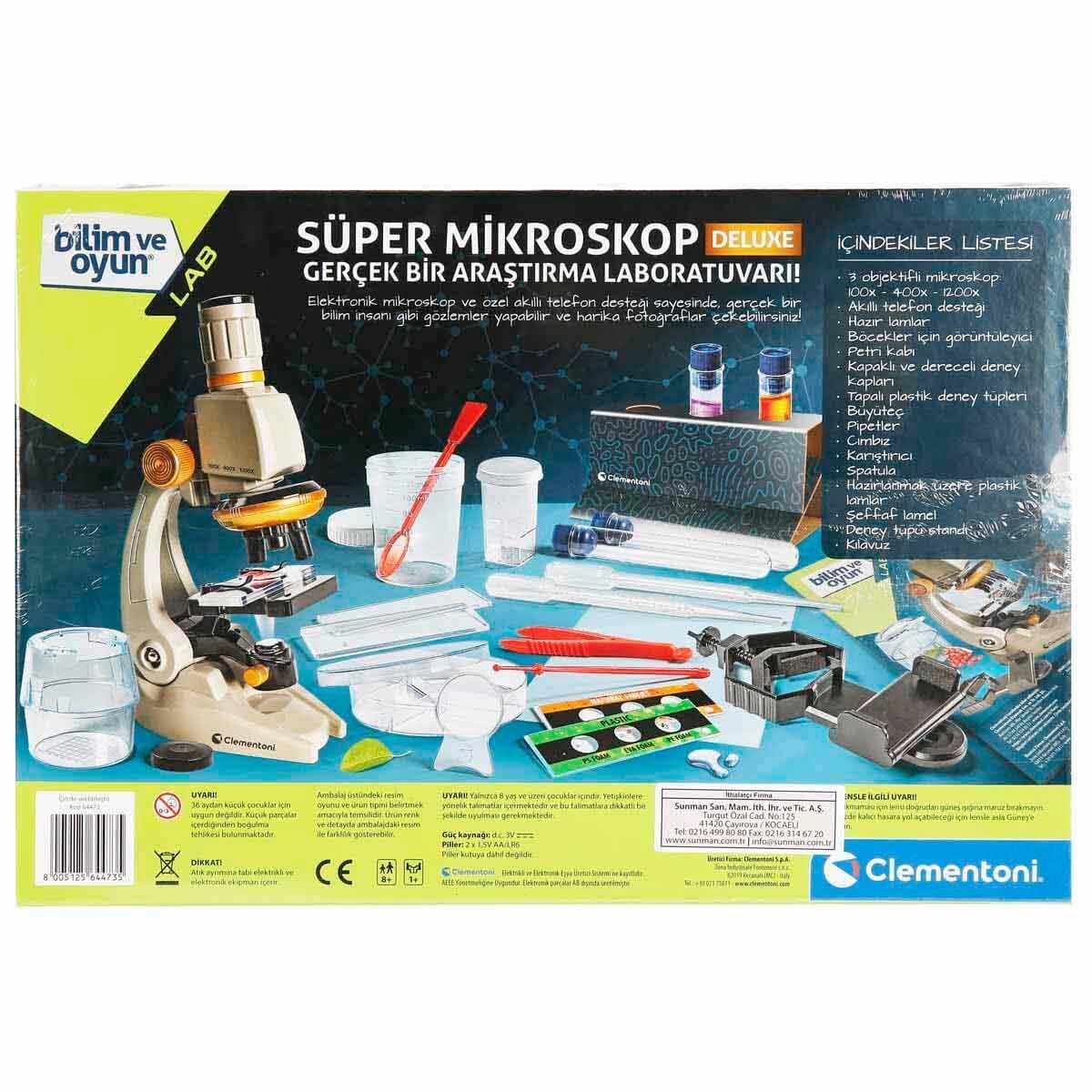 Clementoni Bilim ve Oyun - Süper Mikroskop +8 yaş 64473-Akıl Oyunları