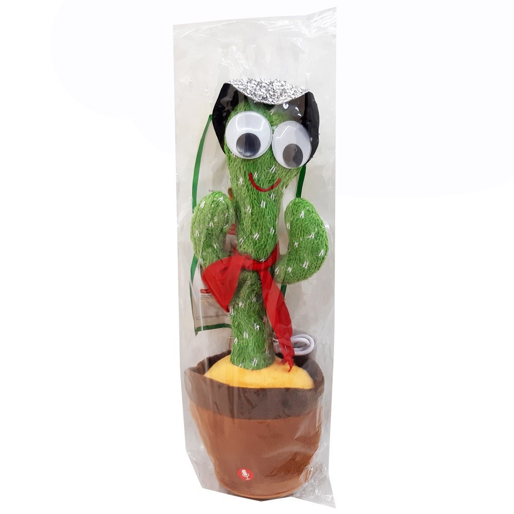 Dans Eden Kaktüs Büyük Gözlü 35 Cm CR2033-Diğer Figürler