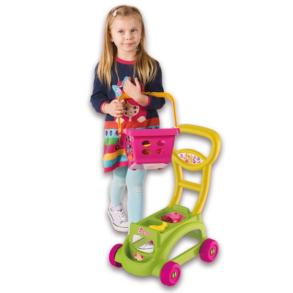 Dede Oyuncak Barbie Sepetli Market Arabası 01972-Kız Oyun Setleri