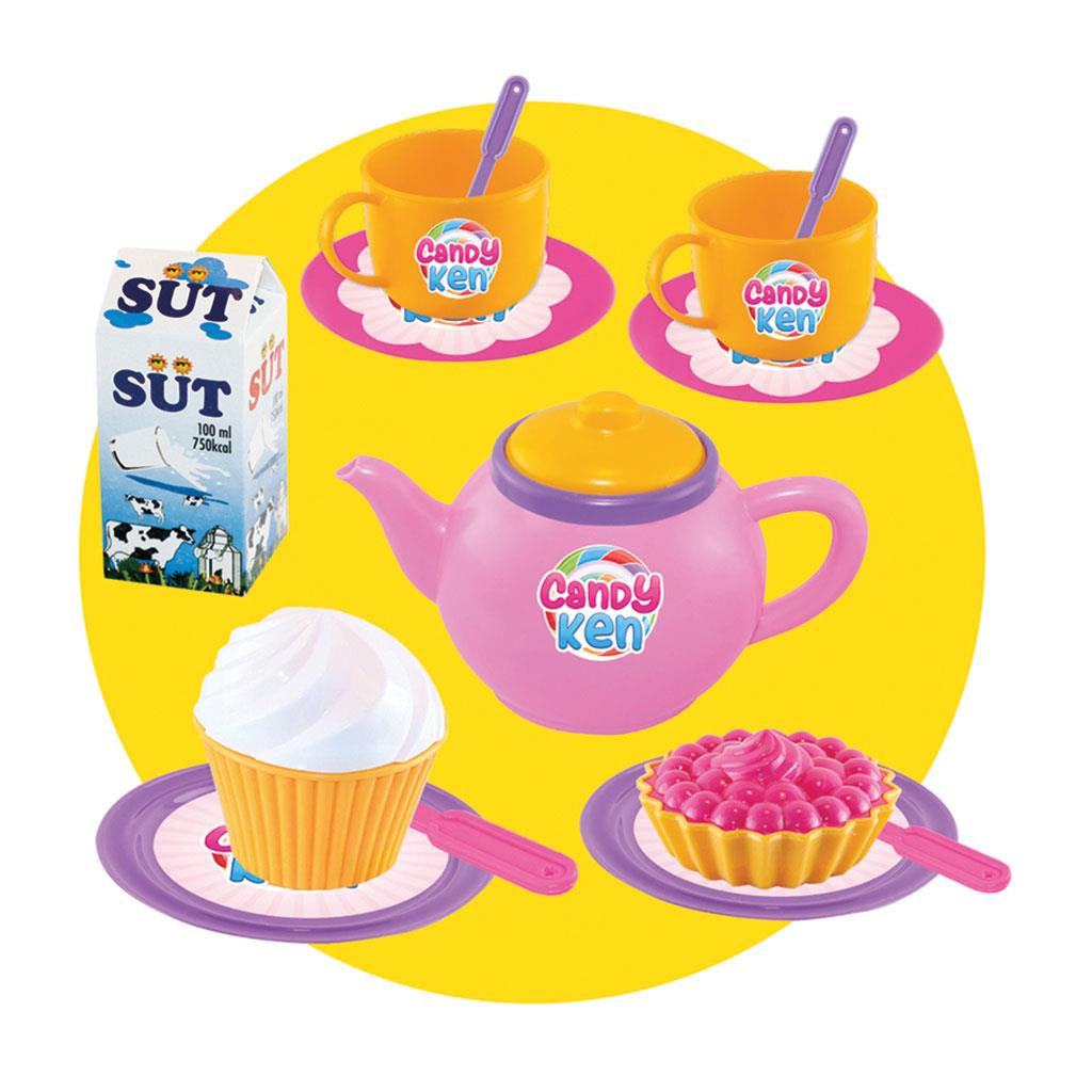 Dede Oyuncak Candy Çay Servis Arabası 03354-Kız Oyun Setleri