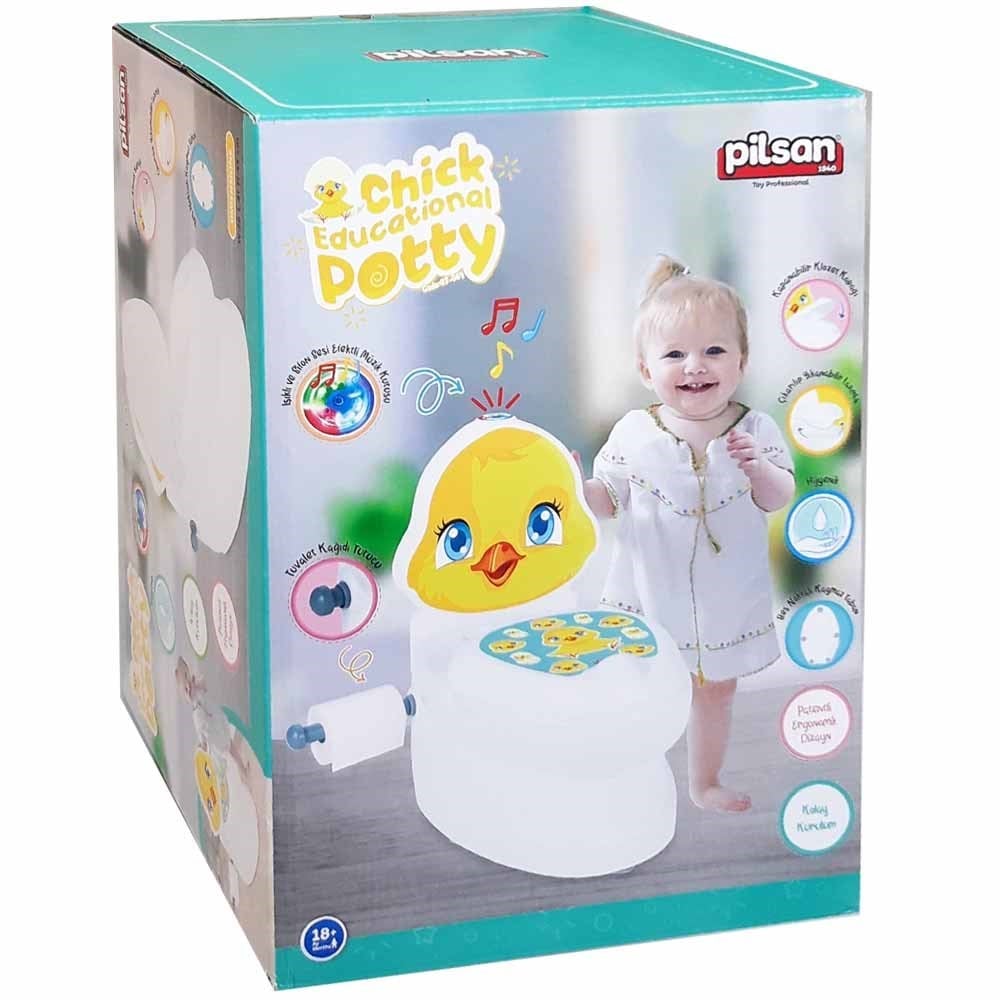 Eğitici Işıklı Sesli Civciv Klozet 07564-Eğitici Bebek Oyuncakları