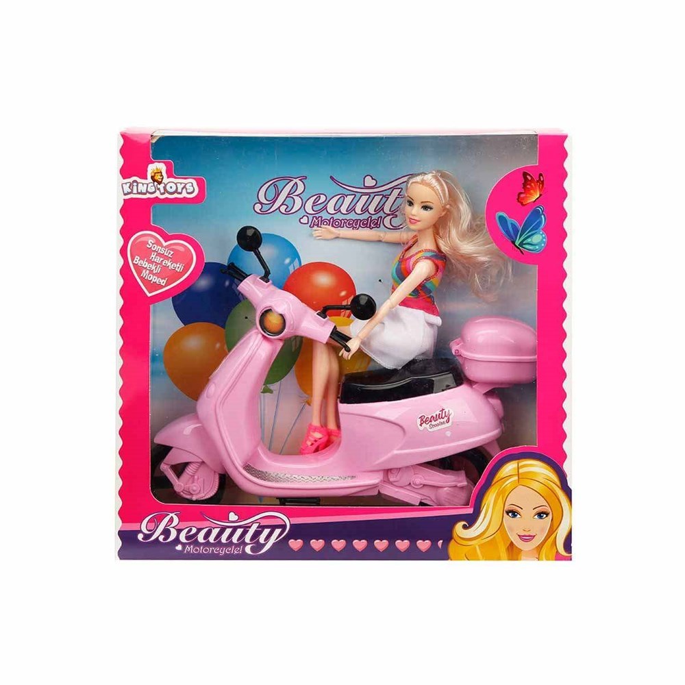 Engin Oyuncak Beauty Bebek ve Scooter BS-2020-Kız Oyun Setleri