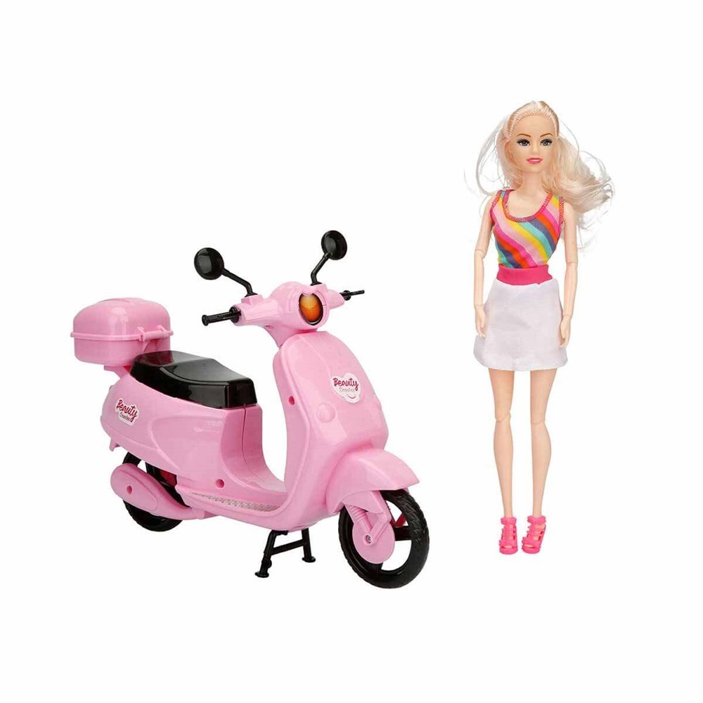 Engin Oyuncak Beauty Bebek ve Scooter BS-2020-Kız Oyun Setleri