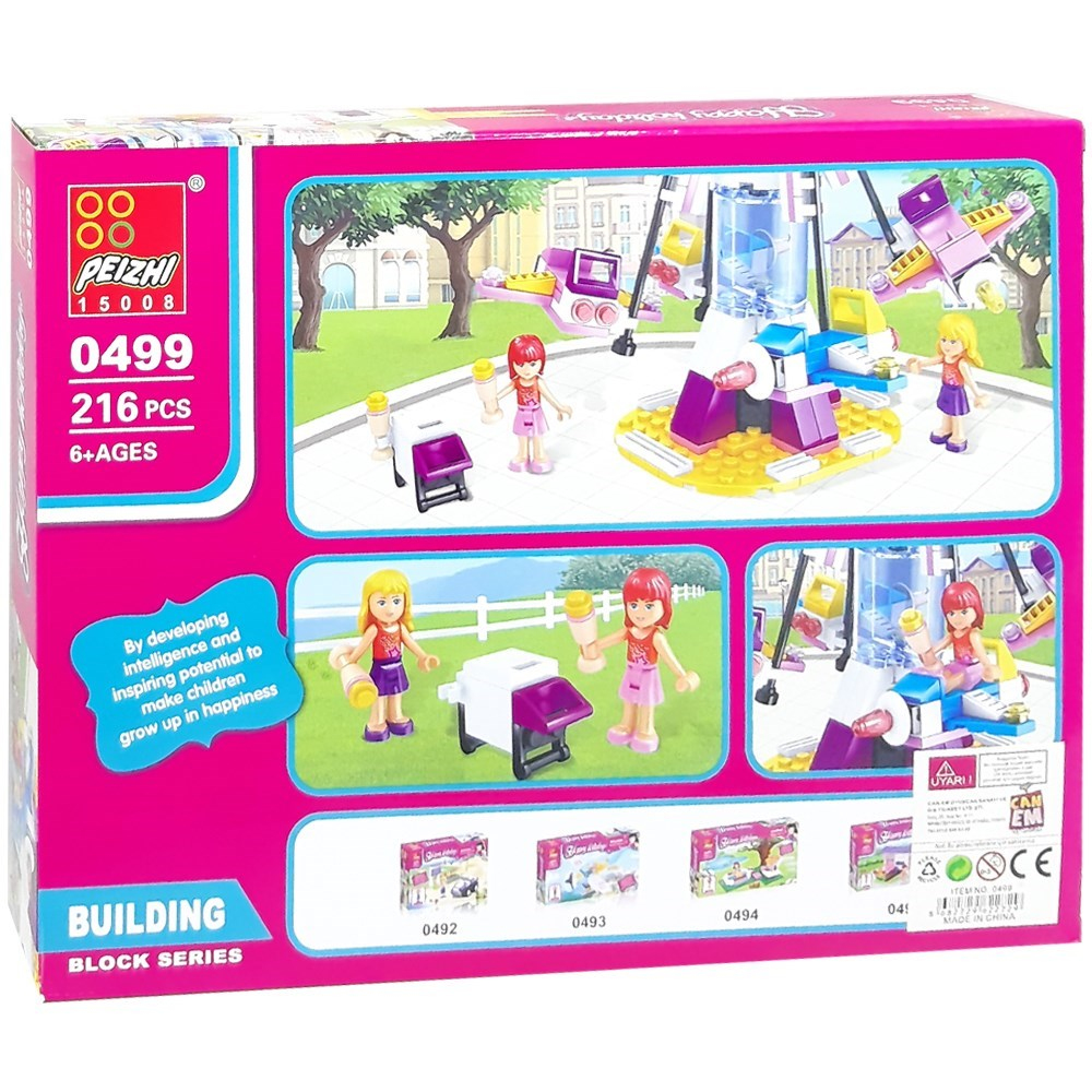 Figürlü Dönme Dolap Blok Seti 216 Parça 6+ 0499-Lego Oyuncak