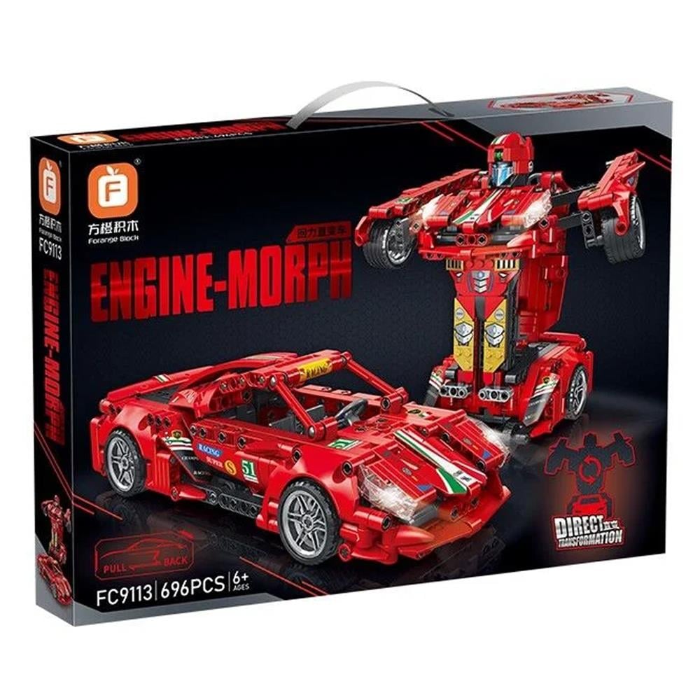 Gepettoys Oyuncak Çek Bırak Özellikli Döünüşebilen Transformers Robot Araba FC9113-Lego Oyuncak
