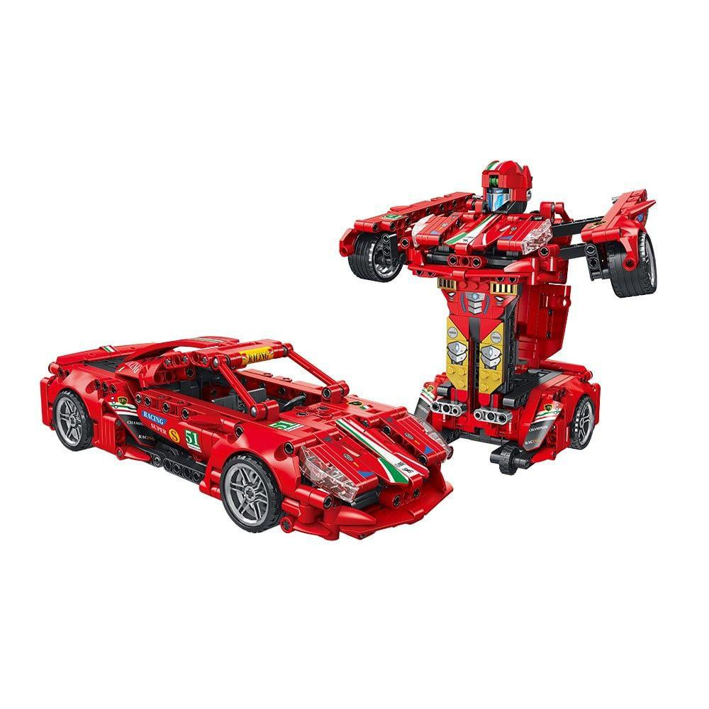Gepettoys Oyuncak Çek Bırak Özellikli Döünüşebilen Transformers Robot Araba FC9113-Lego Oyuncak