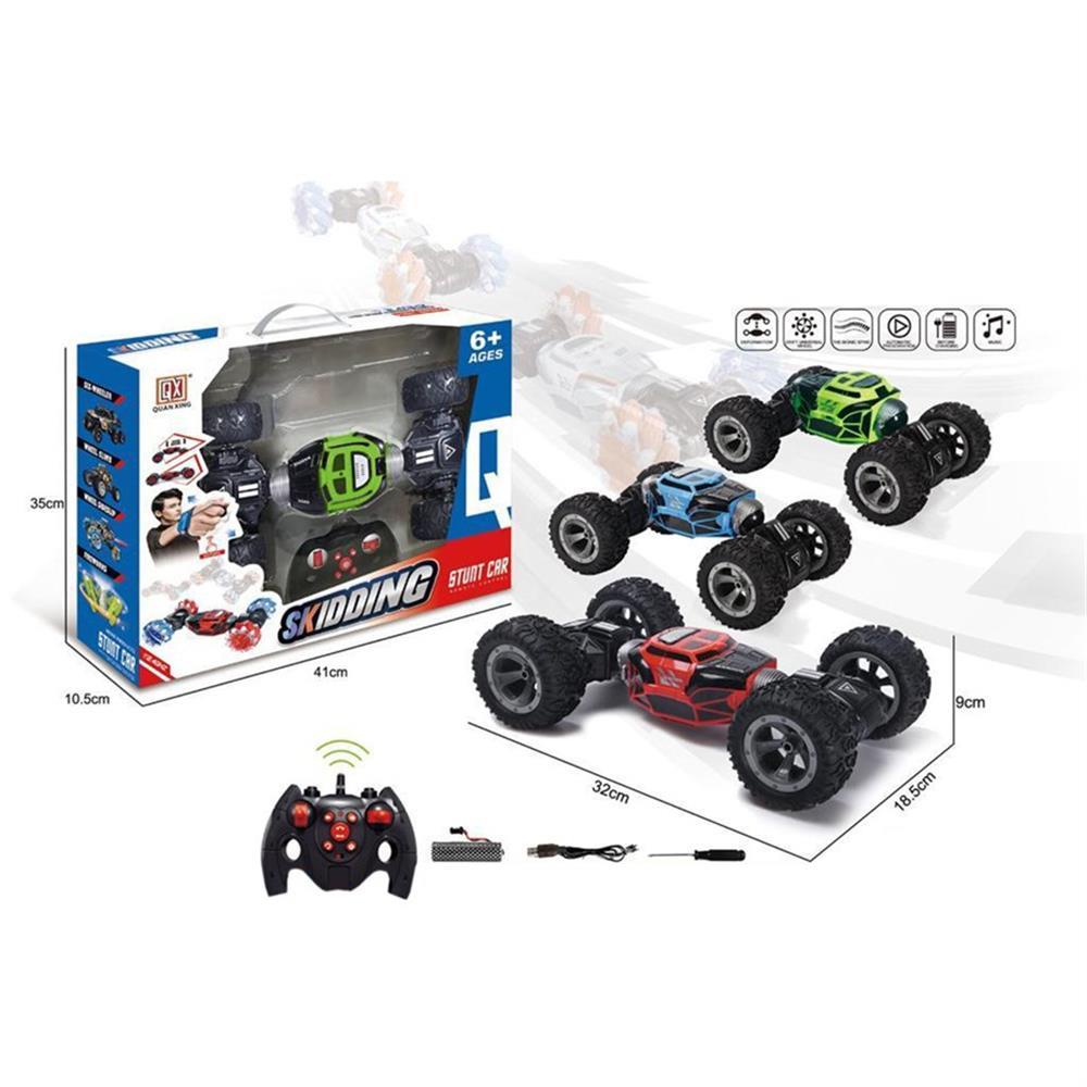 Gepettoys Oyuncak QX3688-27 Çift Taraflı Skidding Stunt Car 4x4 Araç-Kumandalı Arabalar