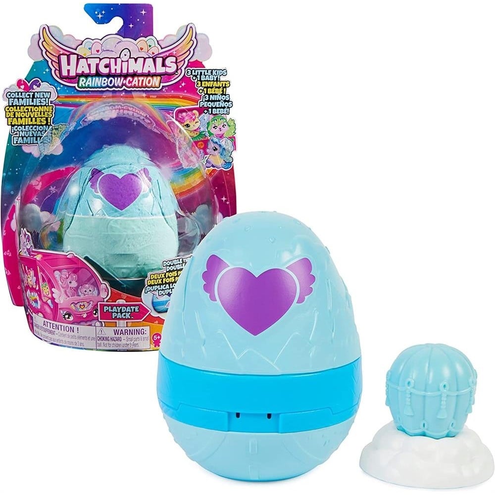 Hatchimals CollEGGtibles Rainbow Cation - 4 Karakter ve 2 Aksesuar Playdate Paketi Yumurta Oyun Seti 6064443-Karakter Figürleri