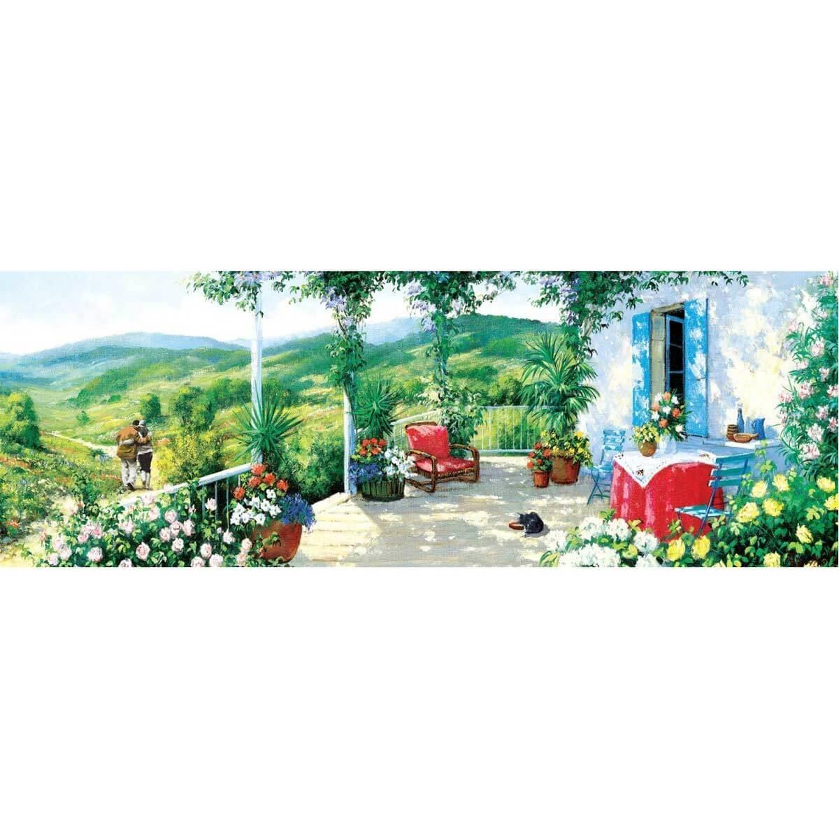 Heidi Oyuncak Art Puzzle Verandadaki Misafir 1000 Parça Panorama 5349-100 Parça Puzzle