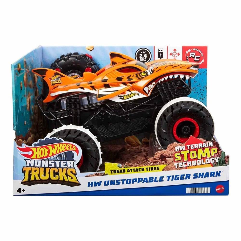 Hot Wheels Monster Trucks Durdurulamaz Tiger Shark HGV87-Kumandasız Arabalar
