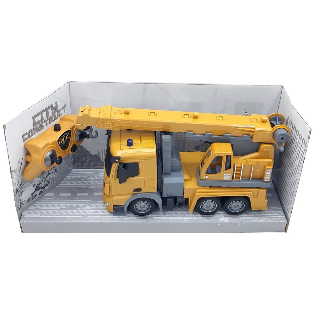 Işıklı Full Fonksiyonlu Şarjlı Uzaktan Kumandalı Vinç 30 Cm SH091-355B-Kumandalı İş Makineleri