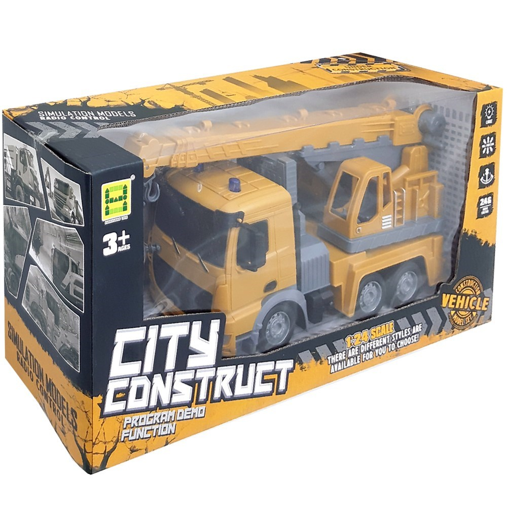 Işıklı Full Fonksiyonlu Şarjlı Uzaktan Kumandalı Vinç 30 Cm SH091-355B-Kumandalı İş Makineleri