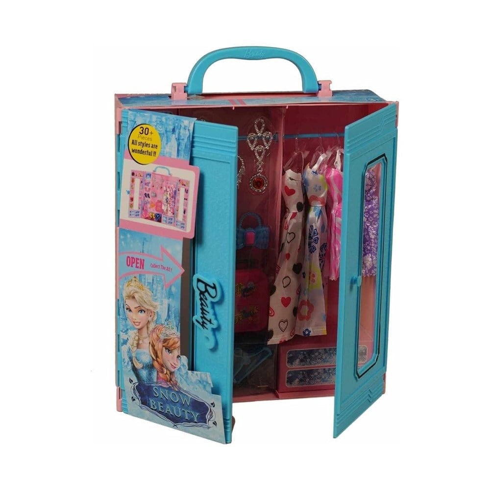 Kayyum Oyuncak Beauty Gardırop 30 Parça Mavi-Kız Oyun Setleri