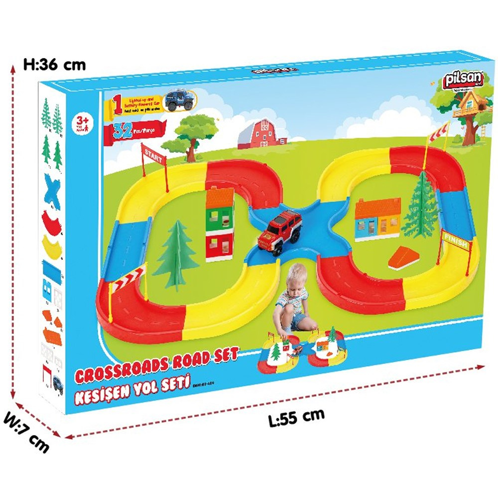 Kesişen Yol Seti ve Pilli Araba-Erkek Oyun Setleri