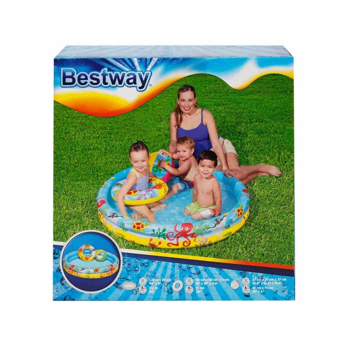 Kızılkaya Oyuncak Havuz 2 Bölümlü Simit Deniz Tipi KZLD-BW51124-Deniz ve Havuz Oyuncakları