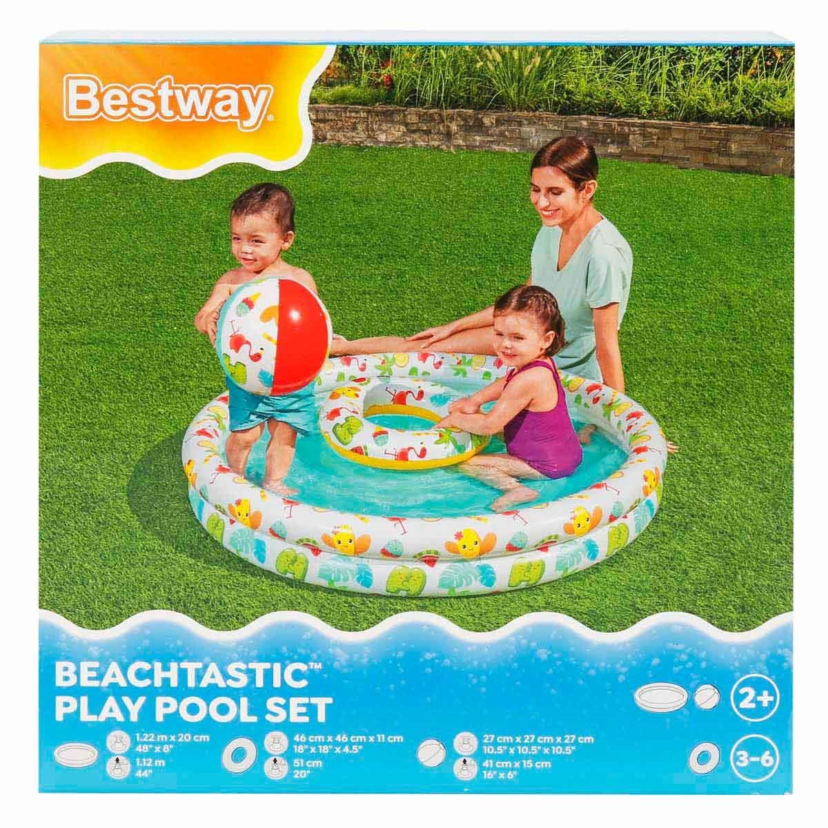 Kızılkaya Oyuncak Havuz 2 Bölümlü Simit Deniz Tipi KZLD-BW51124-Deniz ve Havuz Oyuncakları