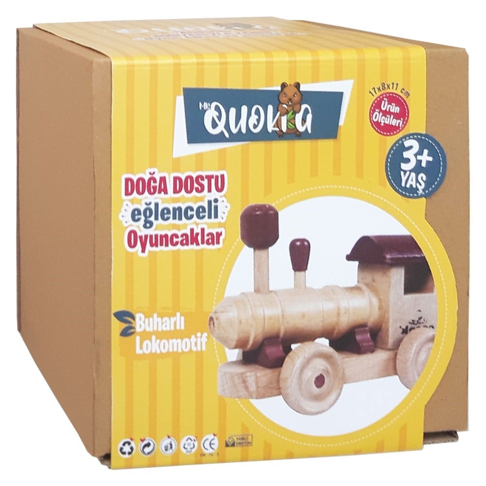 Kolat Oyuncak Quokka Buharlı Lokomotif MR0053-Ahşap Oyuncaklar