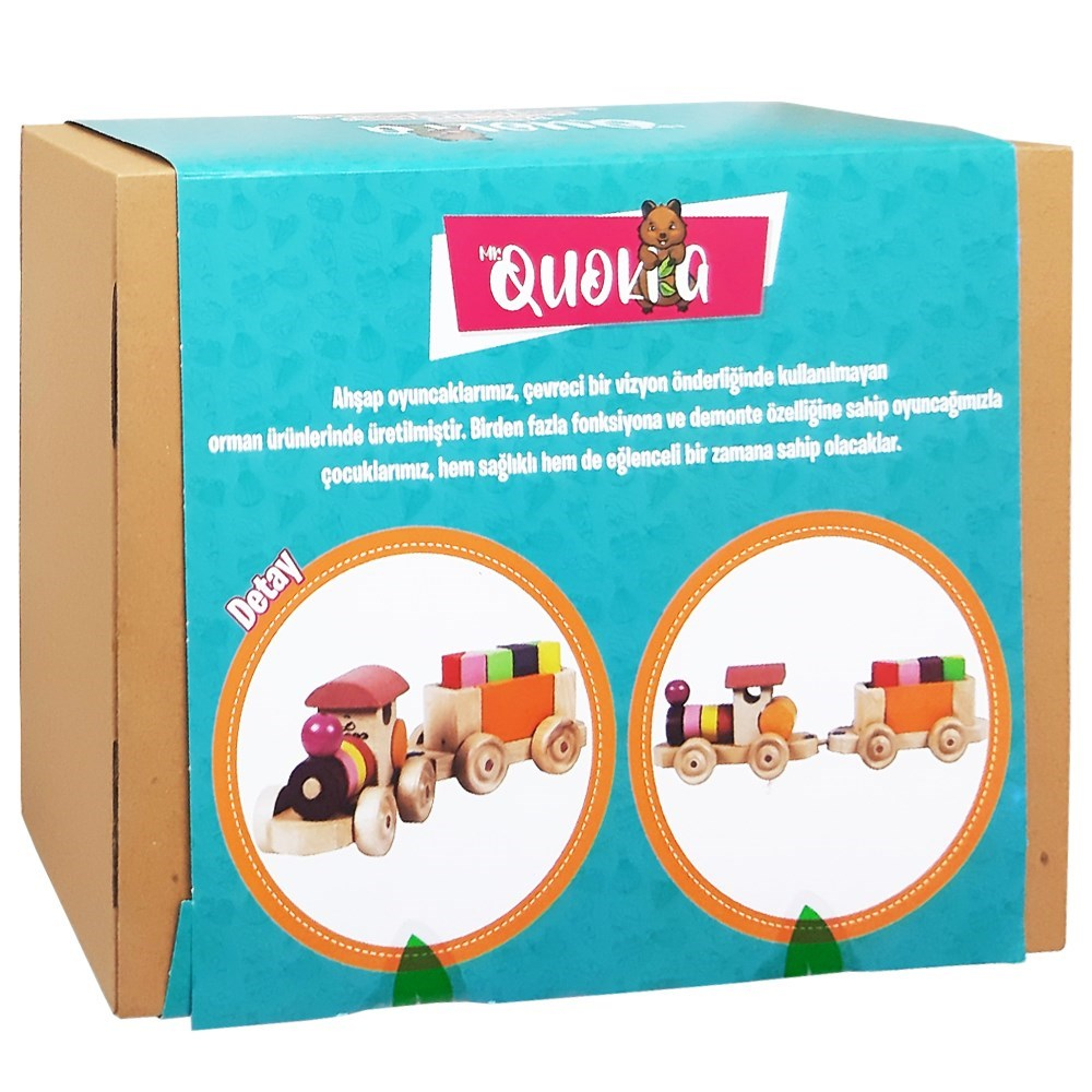 Kolat Oyuncak Quokka Demonte Kasalı Tren MR0059-Ahşap Oyuncaklar