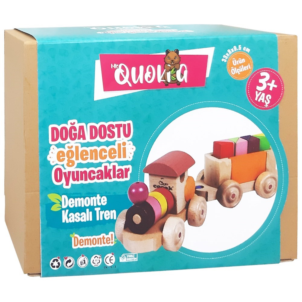 Kolat Oyuncak Quokka Demonte Kasalı Tren MR0059-Ahşap Oyuncaklar