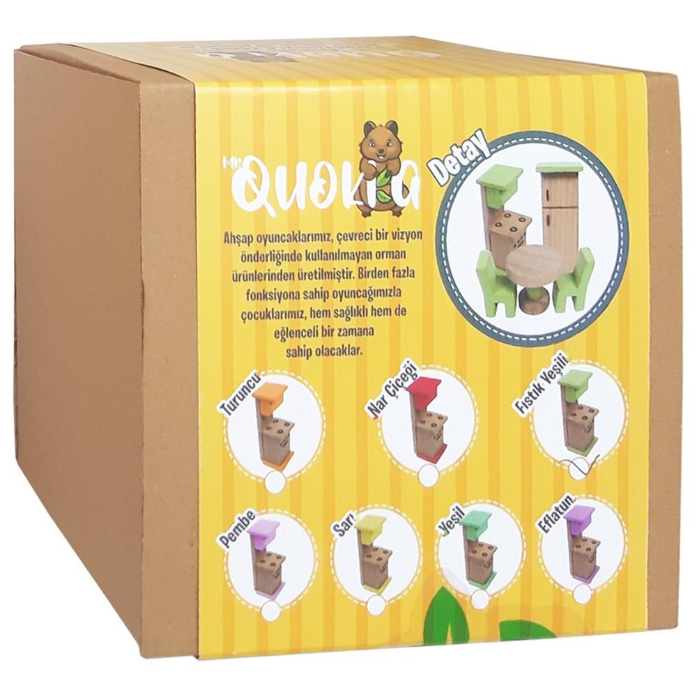 Kolat Oyuncak Quokka Mavi Ahşap Bloklu Kamyon MR0005-Ahşap Oyuncaklar