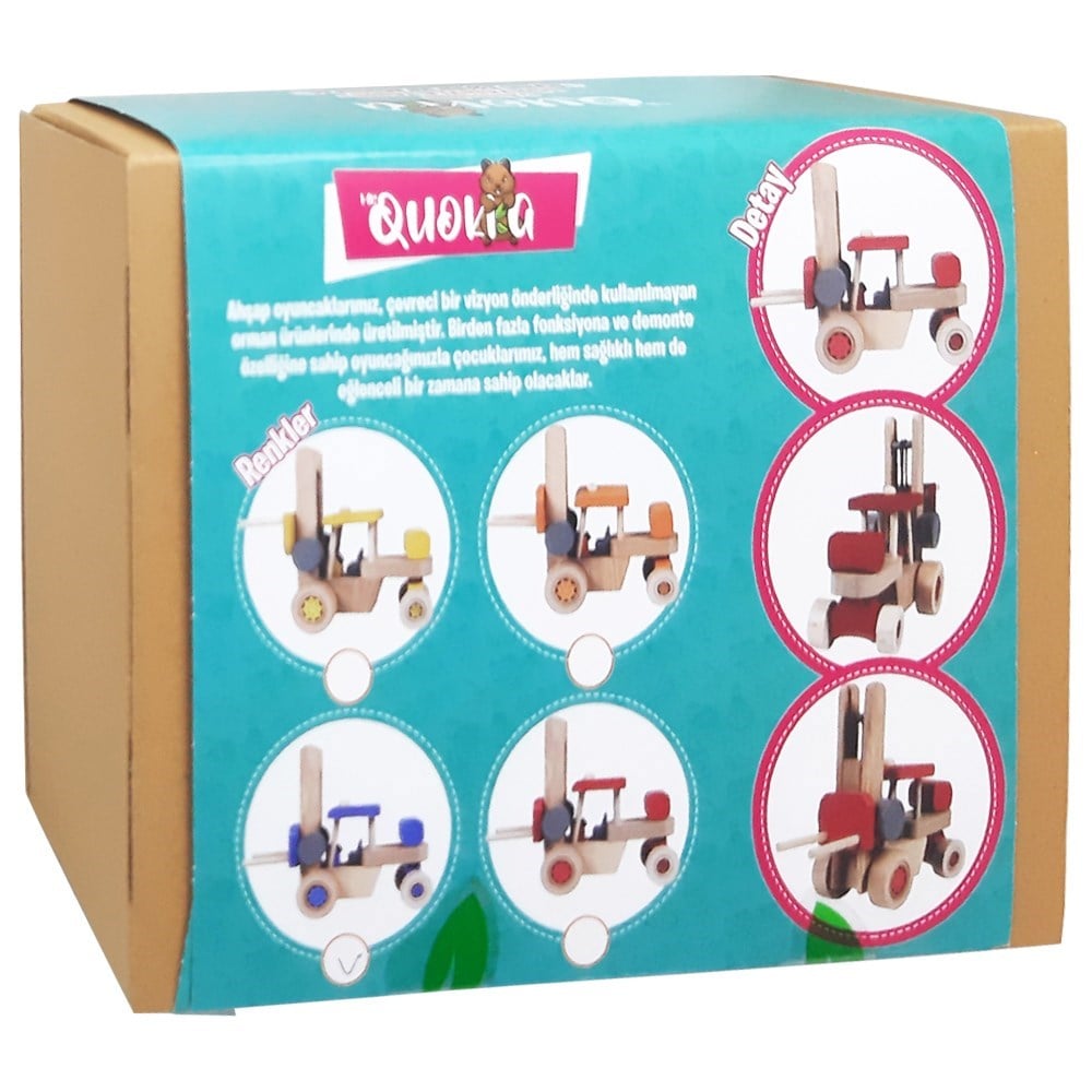 Kolat Oyuncak Quokka Mavi Forklift MR0074-Ahşap Oyuncaklar