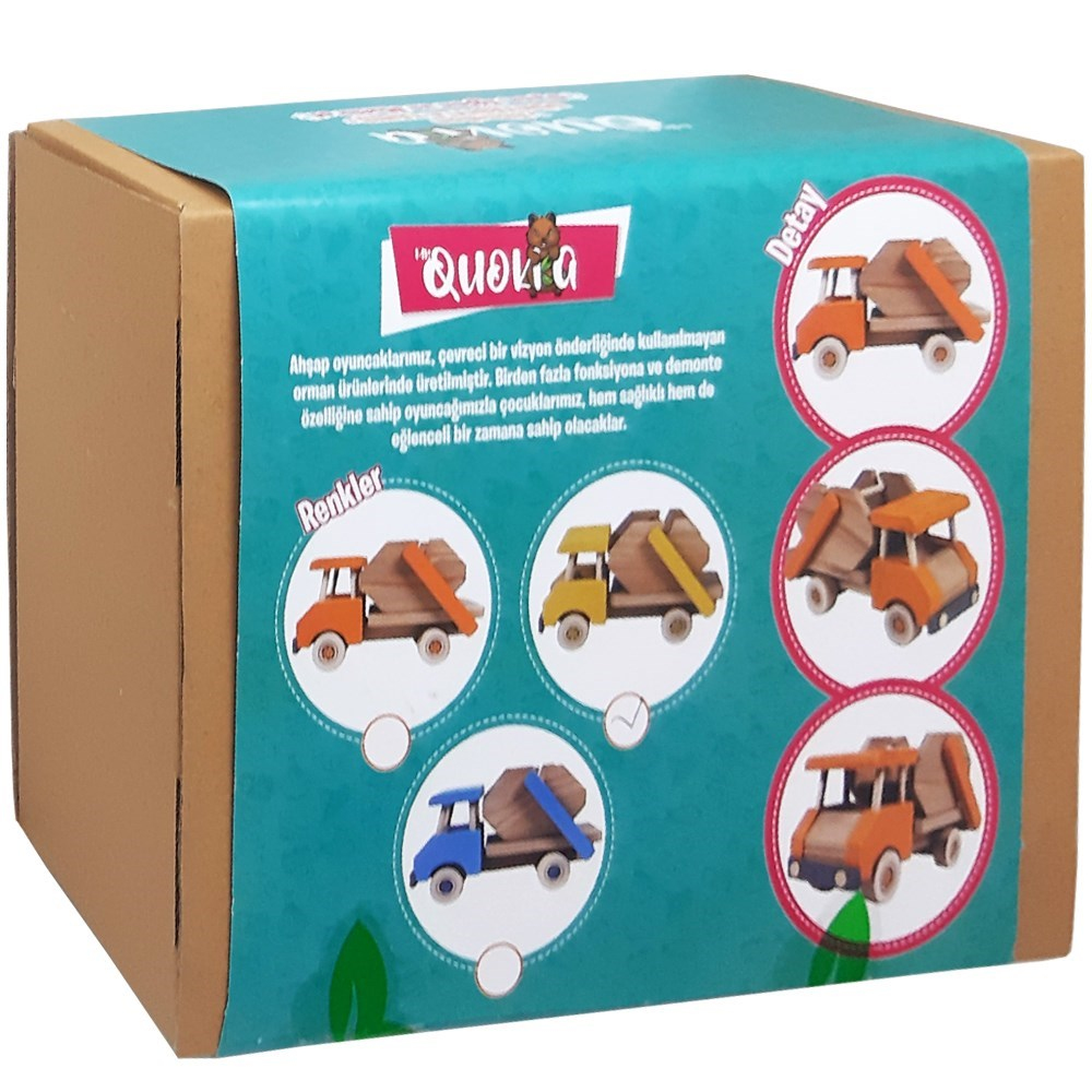 Kolat Oyuncak Quokka Sarı Çöp Kamyonu MR0006-Ahşap Oyuncaklar