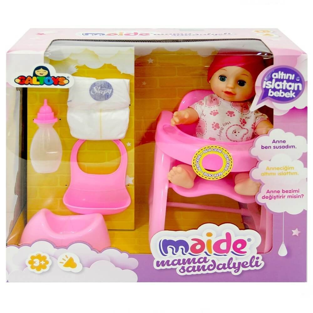 Maide Mama Sandalyeli Altını Islatan Bebek-Kız Oyun Setleri