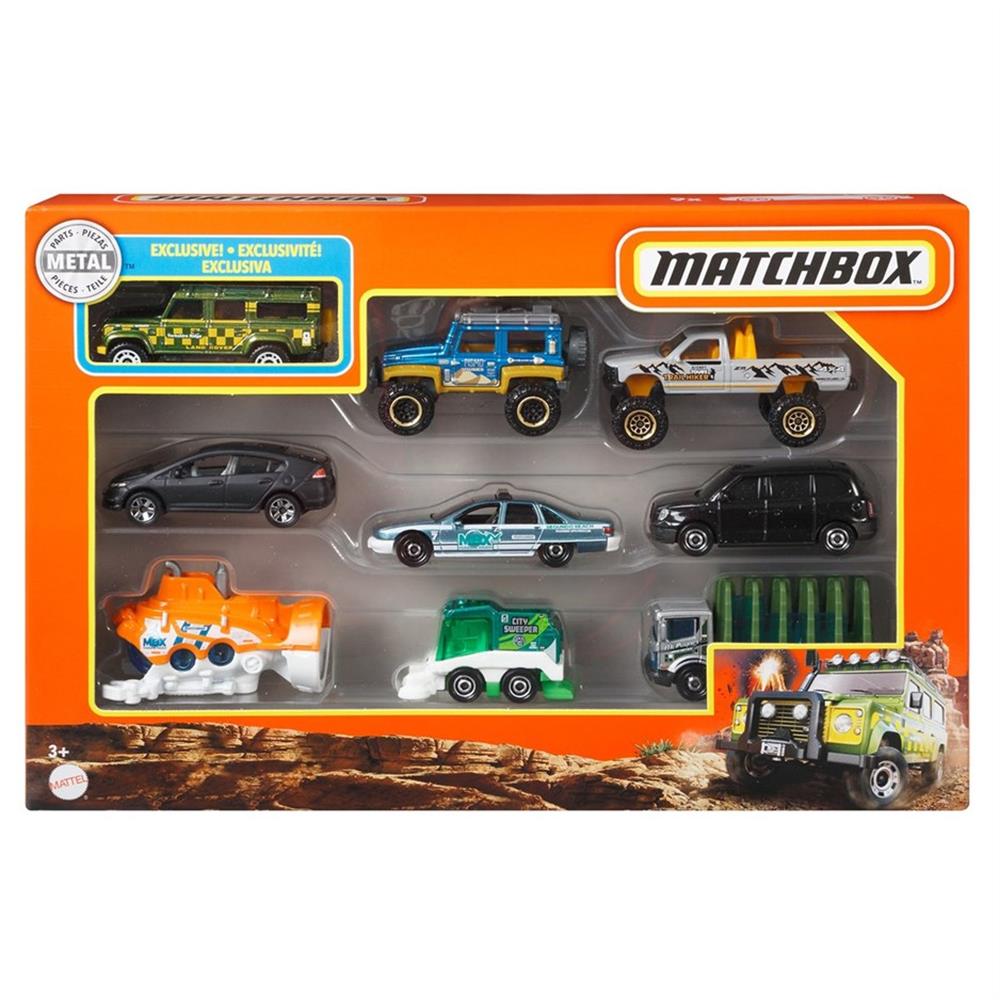 Matchbox 9 Lu Araba Seti X7111-Diecast Model Arabalar
