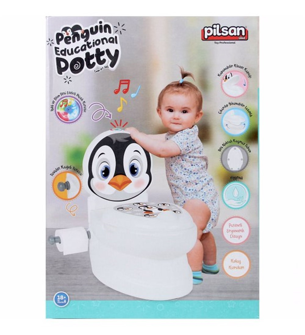 Pilsan Eğitici Penguen Klozet-Tuvalet Eğitimi