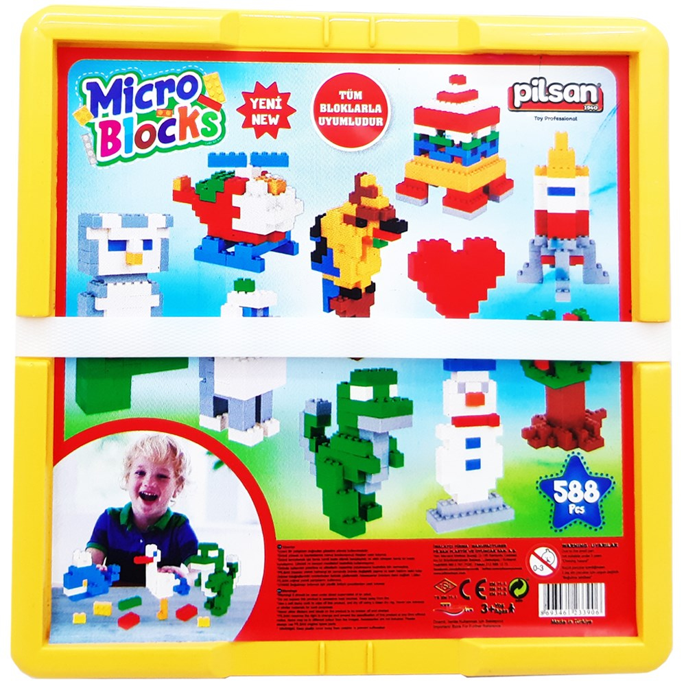 Pilsan Klasik Micro Bloklar Serisi 588 Parça 03492-Lego Oyuncak
