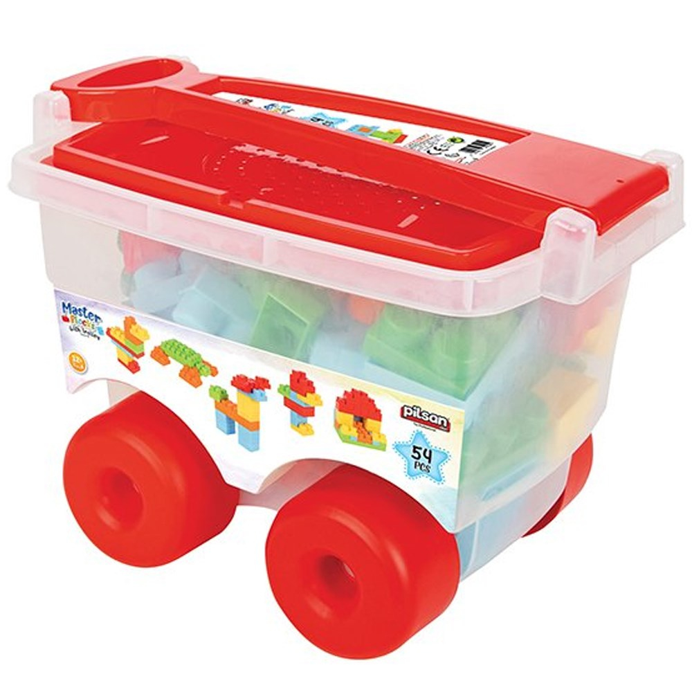 Pilsan Master Bloklar Trolley 54 Parça-Lego Oyuncak