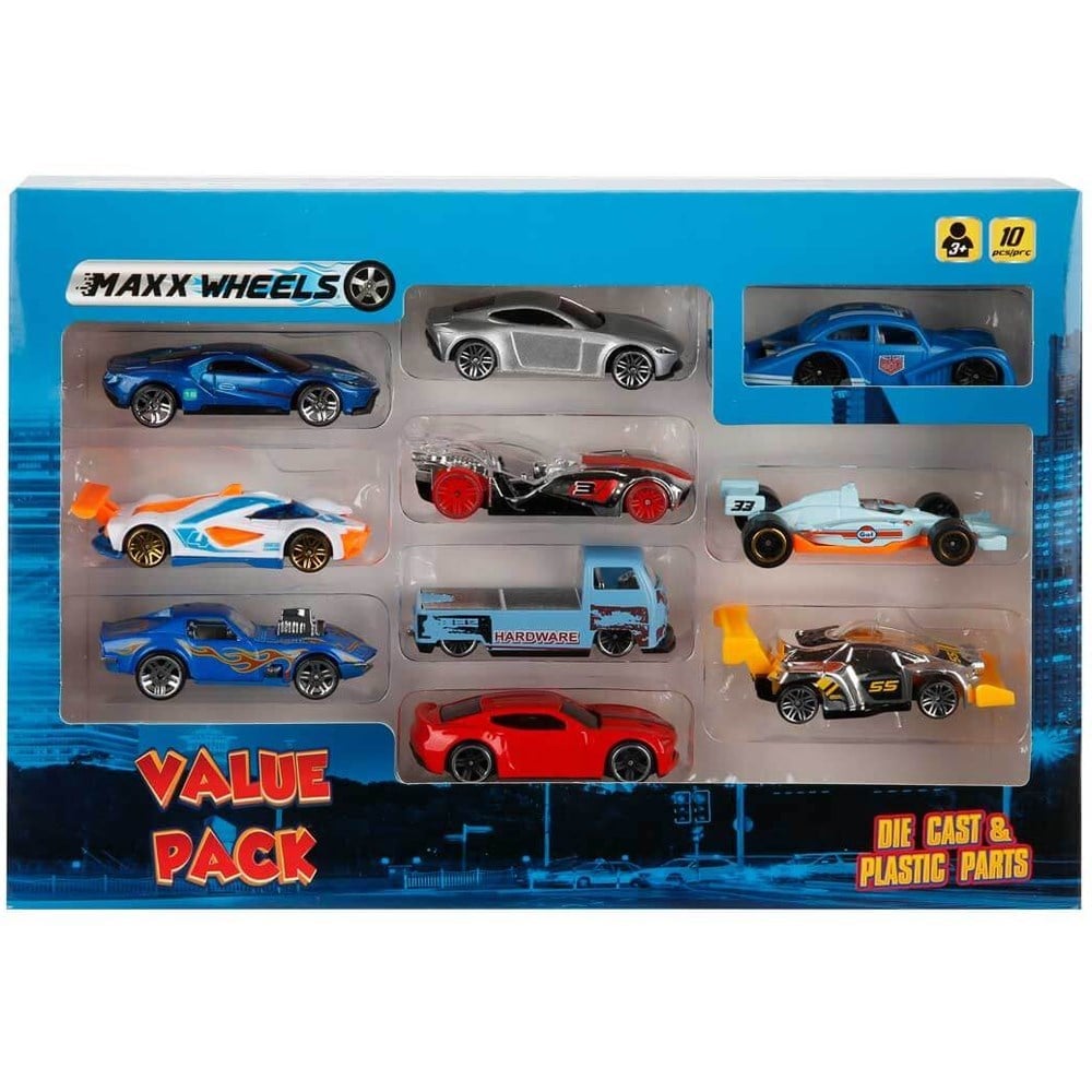 Rengarenk Mini Araba Seti 10'lu 02627-Kumandasız Arabalar