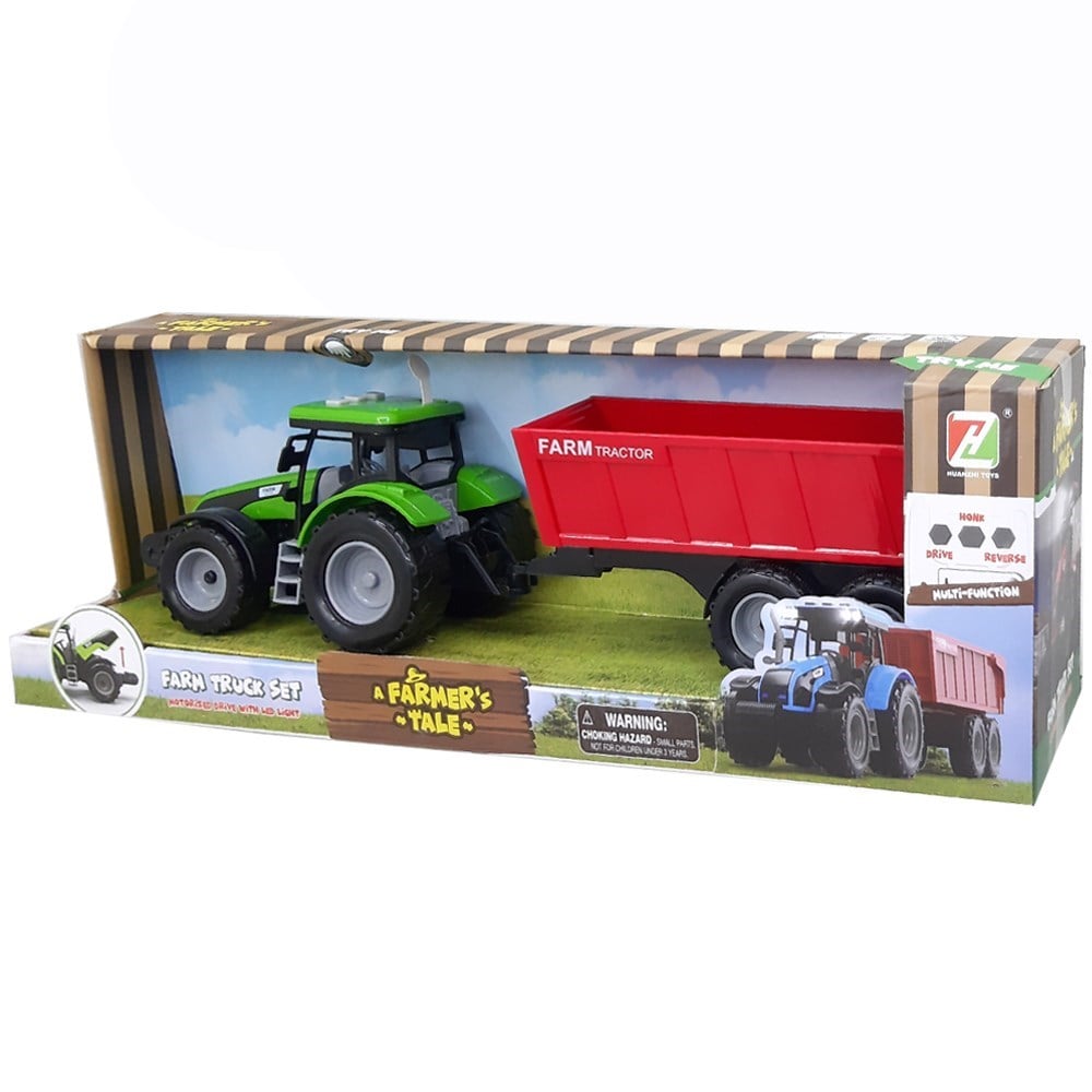 Römorklu Traktör Sesli Işıklı 42 Cm KZL-550-52J-Kumandasız Arabalar