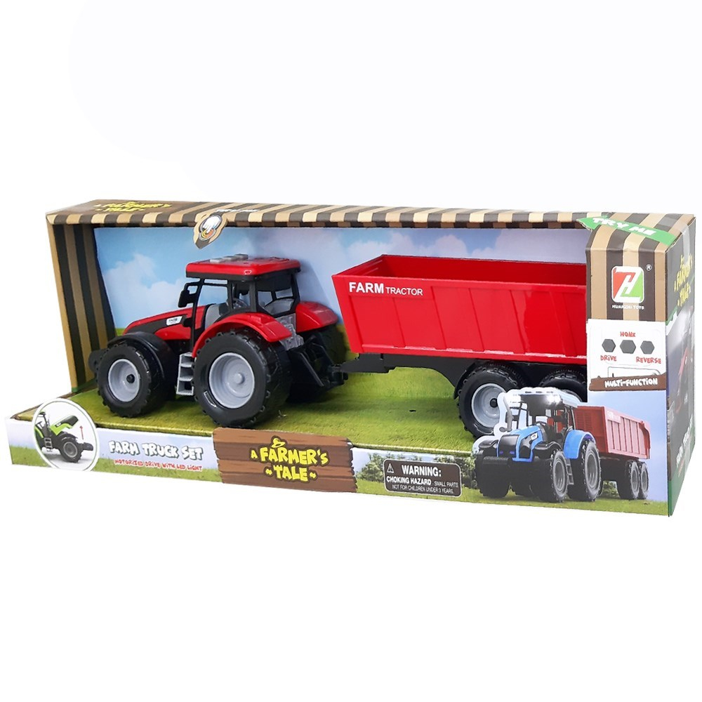 Römorklu Traktör Sesli Işıklı 42 Cm KZL-550-52J-Kumandasız Arabalar