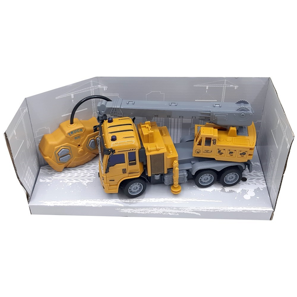 Sarı Işıklı Şarjlı Uzaktan Kumandalı Vinç 20 Cm SH091-322B-Kumandalı İş Makineleri