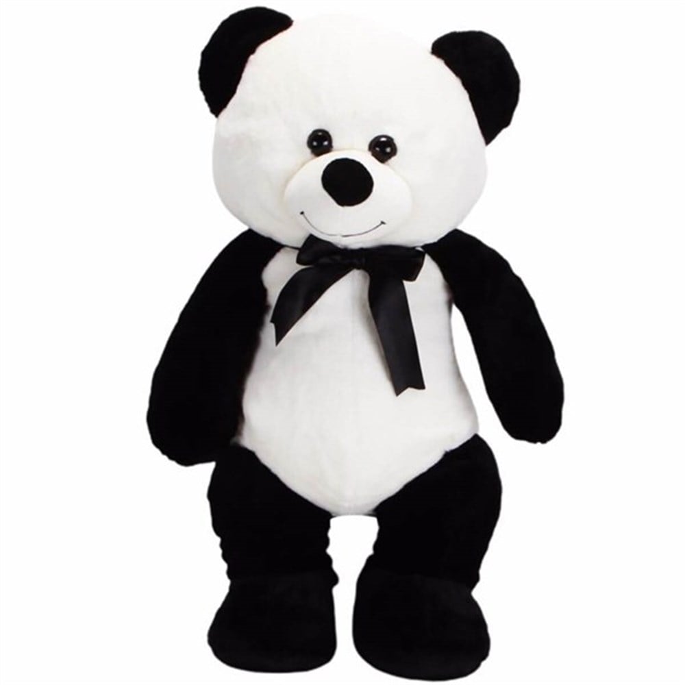 Siyah Beyaz Taraftar Peluş Panda Oyuncak 80 Cm-Peluş Oyuncaklar