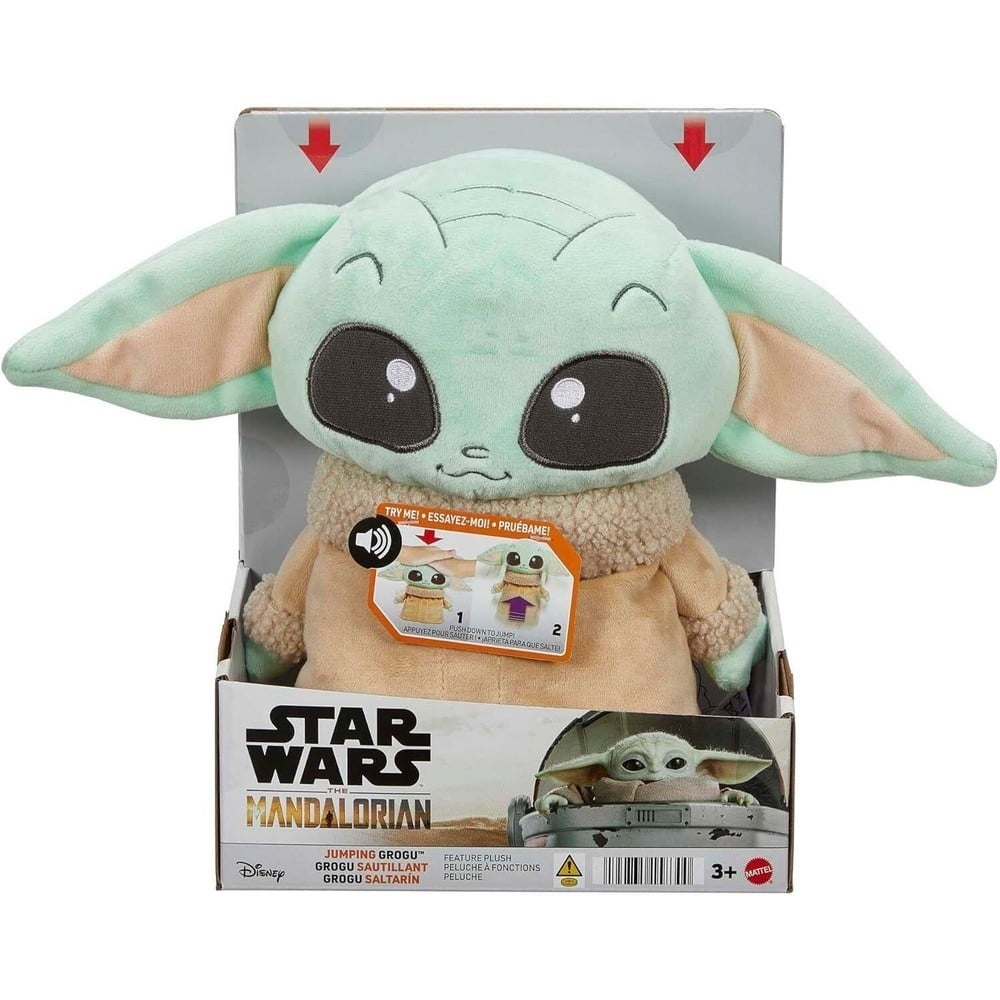 Star Wars Jumping Grogu Feature Sesli Peluş-Peluş Oyuncaklar