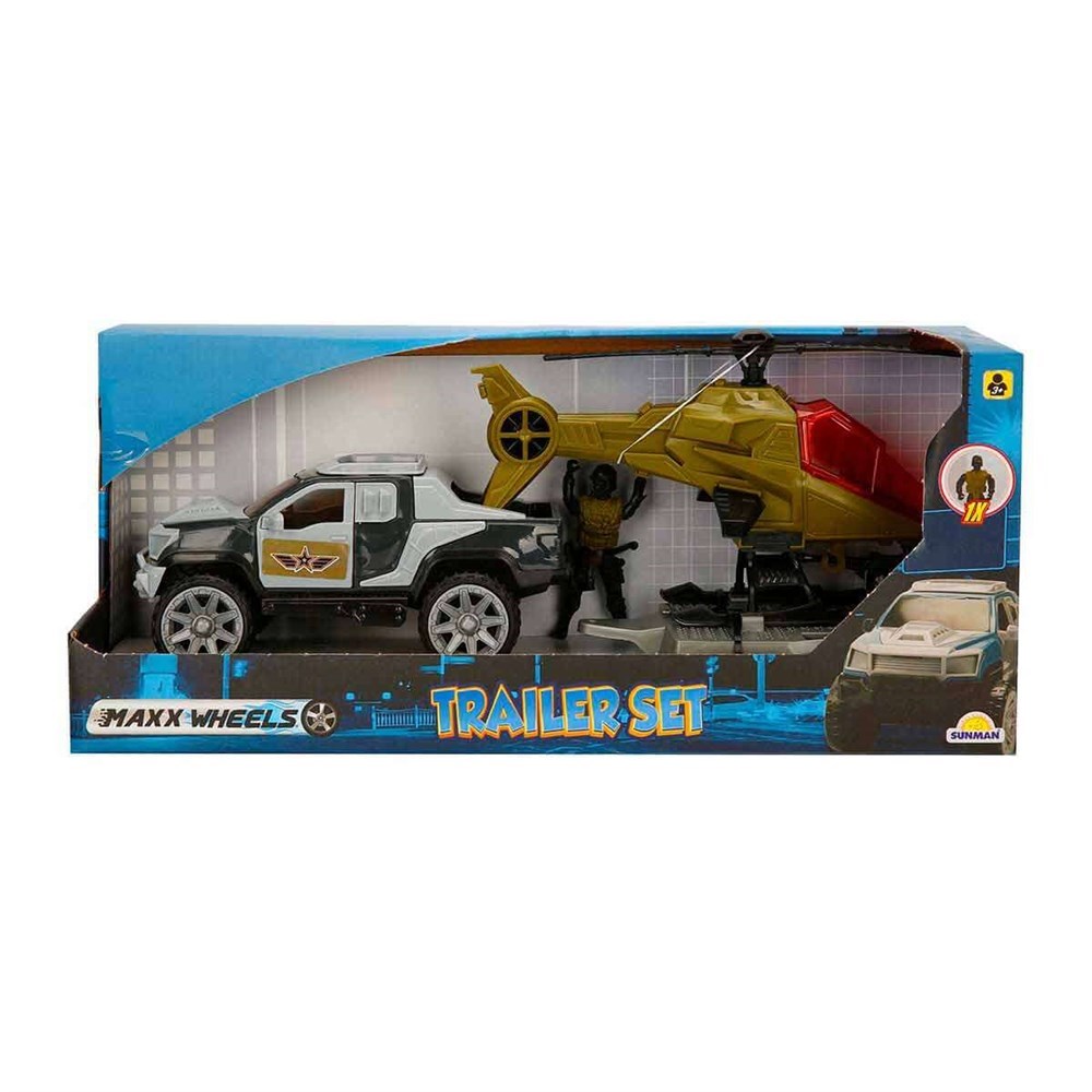 Sunman Oyuncak Maxx Wheels Helikopter Çekici Araç 03533 SUN-MOL-MXX-Erkek Oyun Setleri