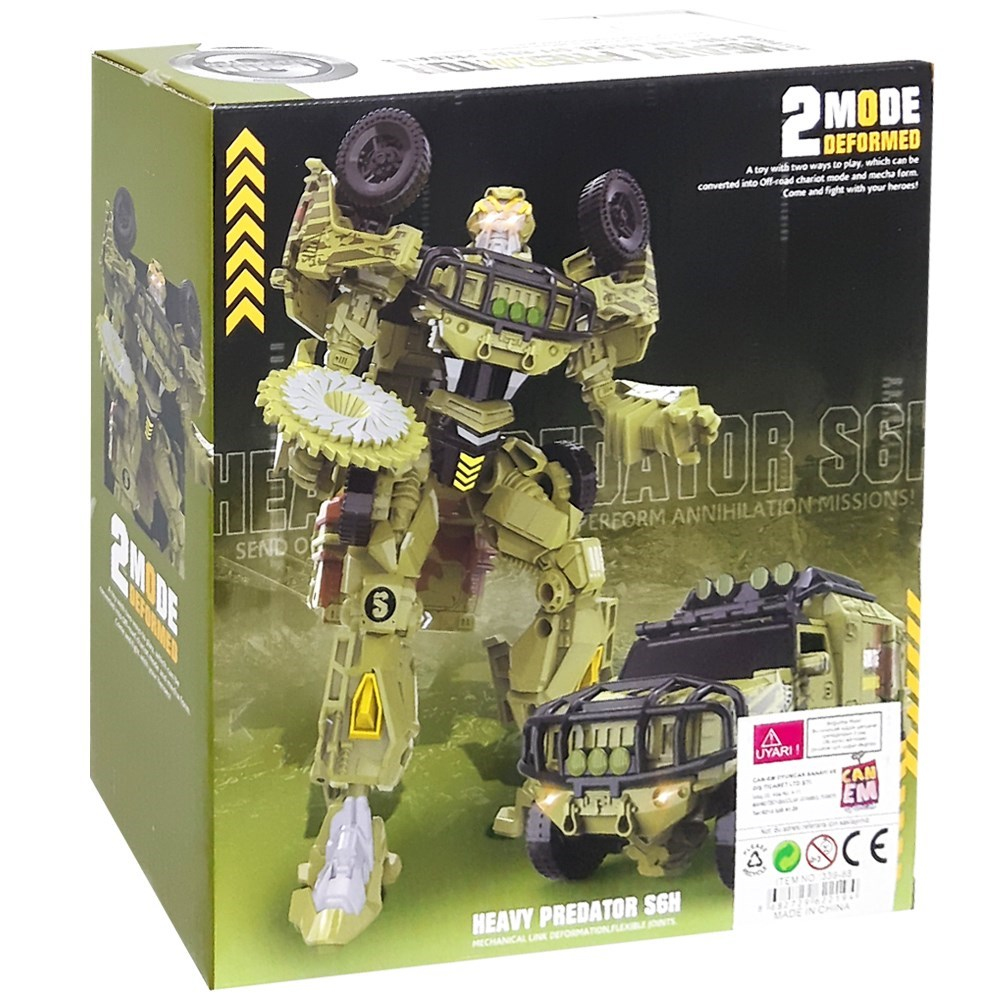 Teçhizatlı Dönüşebilen Robot 20 Cm 3+ 339-88-Karakter Figürleri