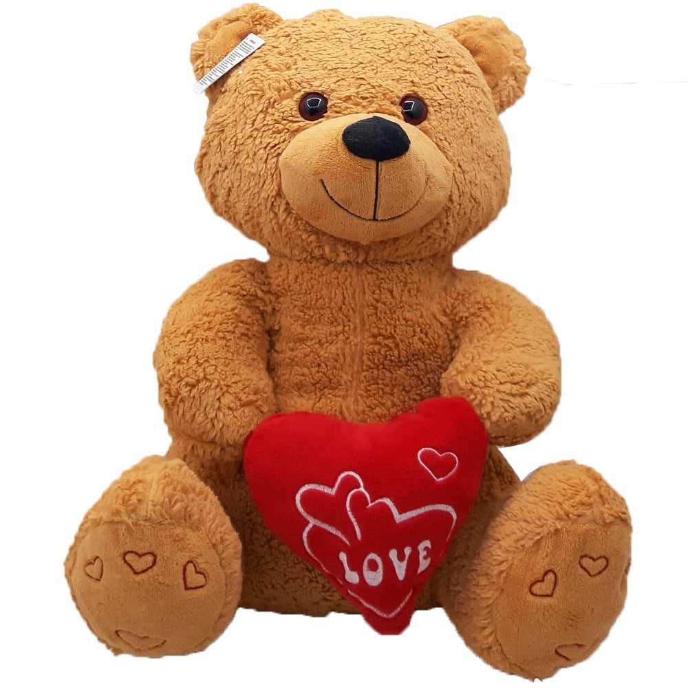 Uyaroğlu Oyuncak Tek Kalpli Ayı 60 Cm-Peluş Oyuncaklar