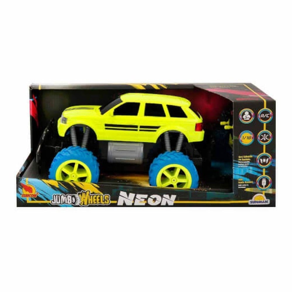 Uzaktan Kumandalı Neon Jumbo Weels USB Şarjlı Araba 80032-Kumandalı Arabalar