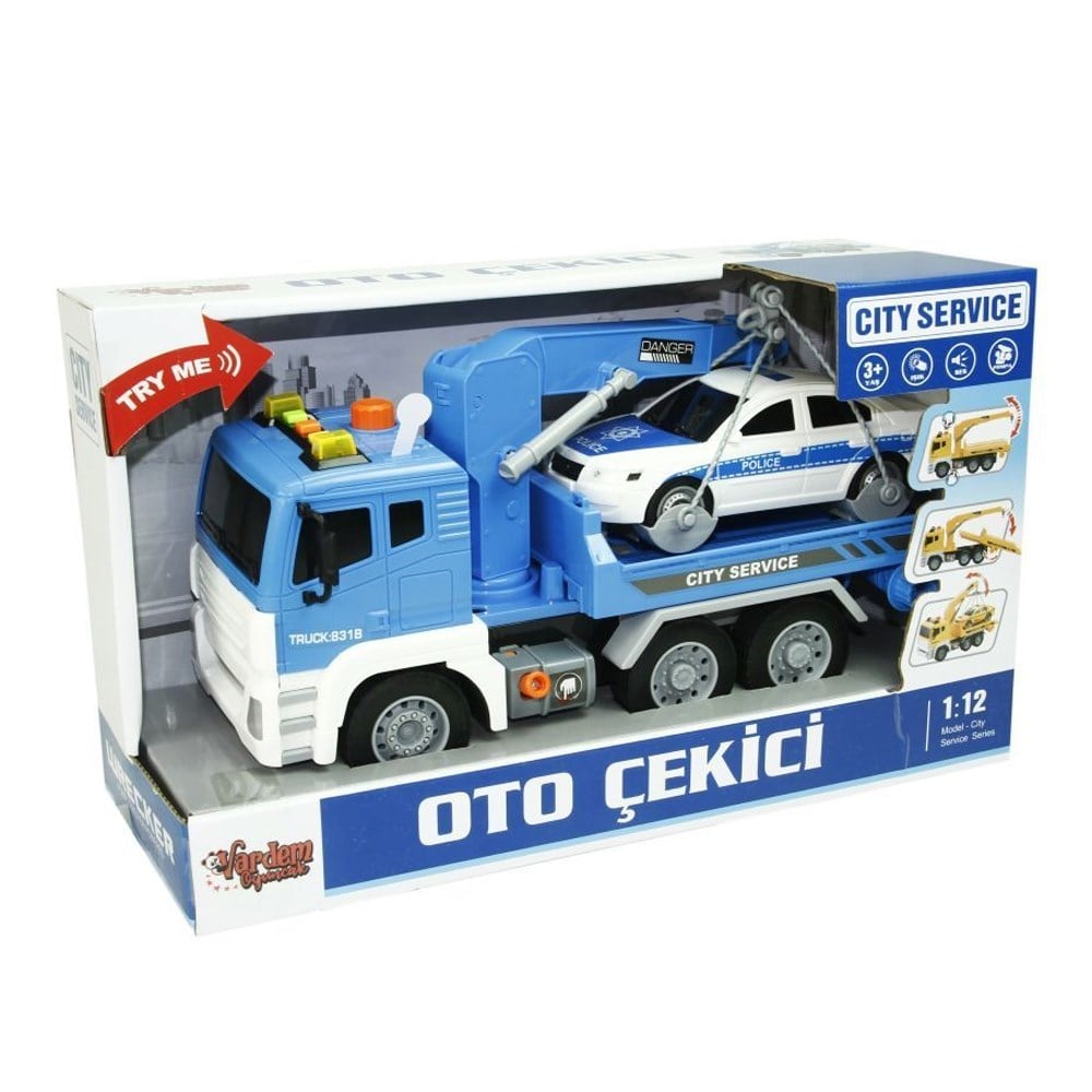 Vardem Oyuncak 1:12 Sürtmeli Sesli Işıklı Oto Çekici WY831A,WY831B-Oyuncak Kamyon