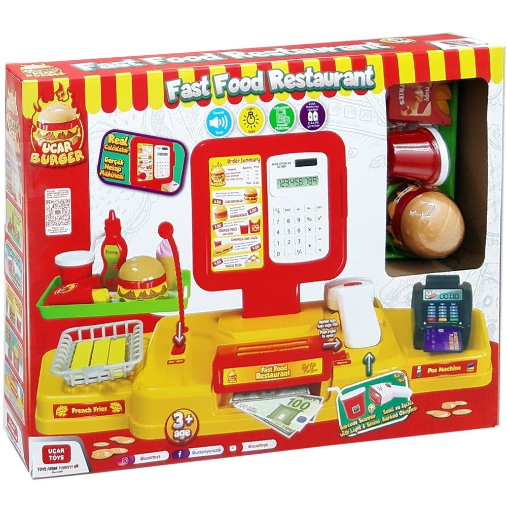 Yazar Kasa Hamburger Seti 0270-Kız Oyun Setleri