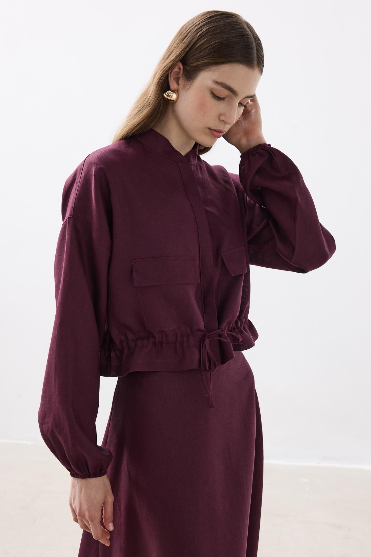 %100 KETEN BOMBER CEKET BORDO