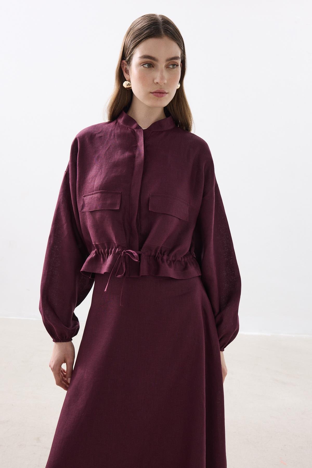 %100 KETEN BOMBER CEKET BORDO