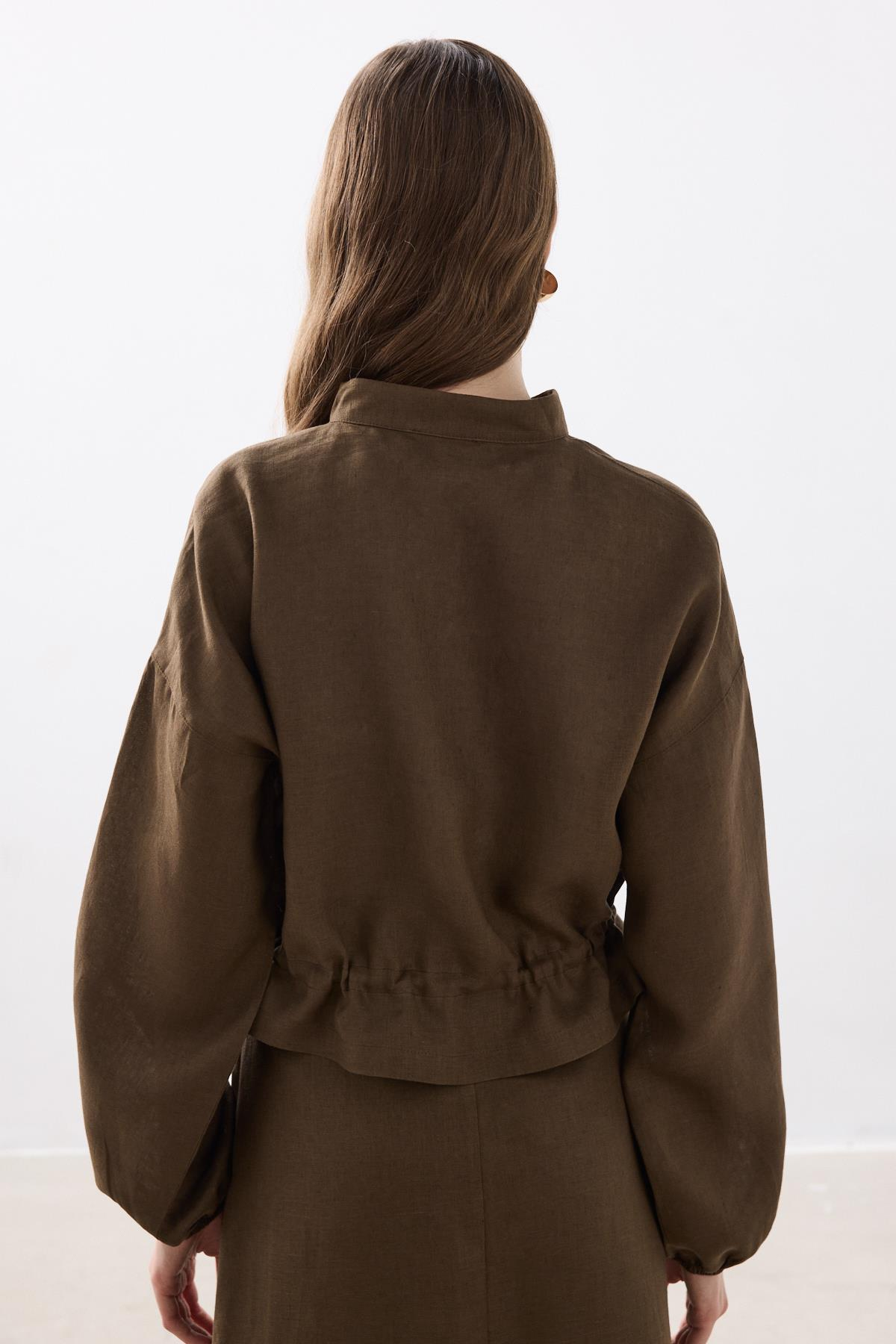 %100 KETEN BOMBER CEKET KAHVERENGİ