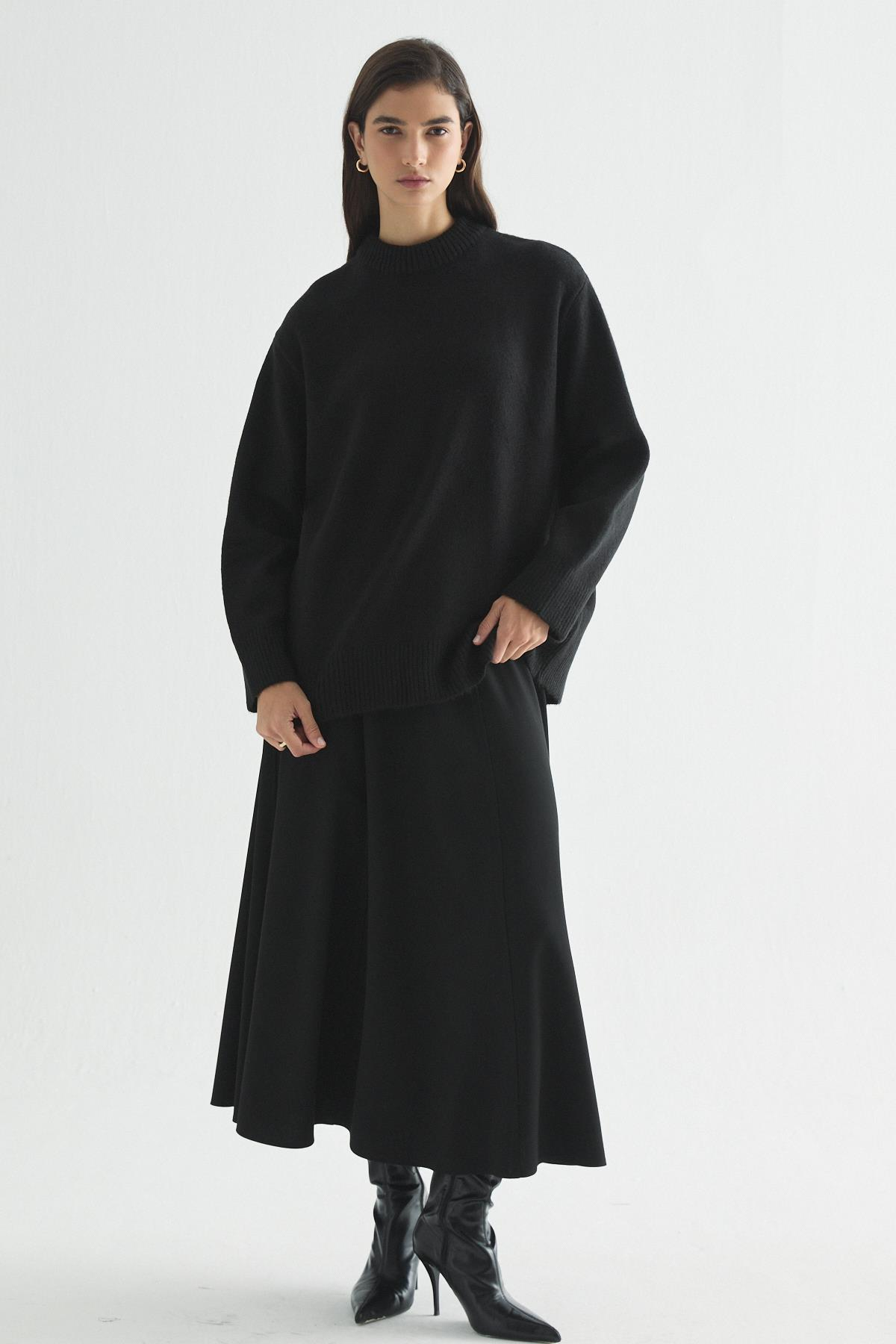 BEBE YAKA BASIC KAZAK SİYAH
